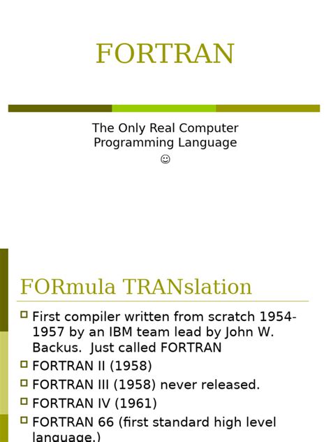 what is the meaning of fortran in computer science