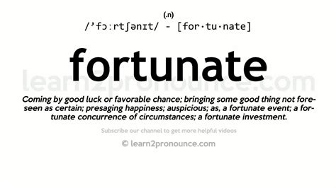 what is the meaning of fortunate