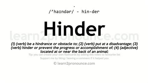 what is the meaning of hinder