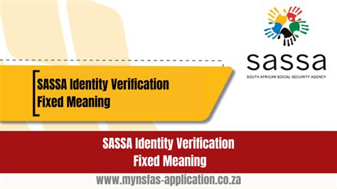 what is the meaning of identity verification fixed sassa
