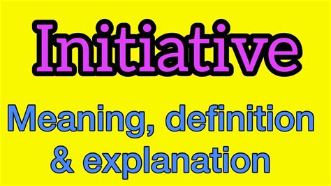 what is the meaning of initiative in tagalog