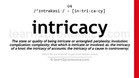 what is the meaning of intricacies