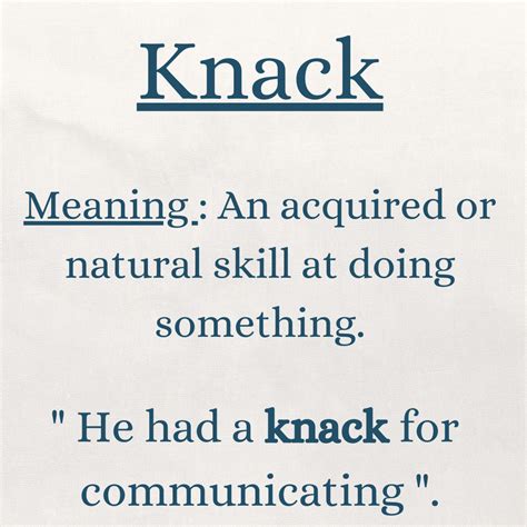 what is the meaning of knack in pidgin