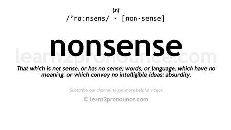 what is the meaning of nonsense