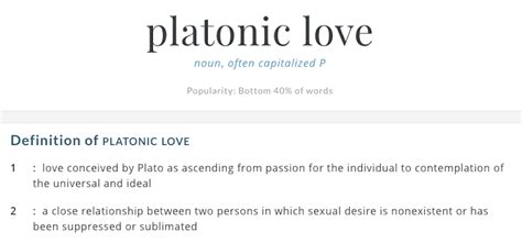 what is the meaning of platonic love