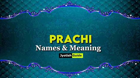 what is the meaning of prachi