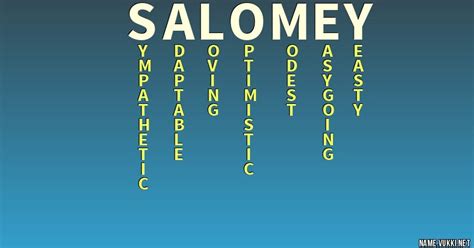 what is the meaning of salomey