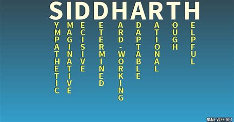 what is the meaning of siddharth