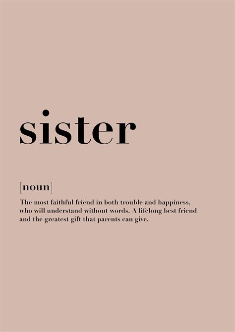 what is the meaning of sister