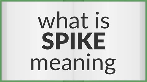 what is the meaning of spike