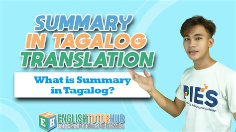 what is the meaning of summary in tagalog example