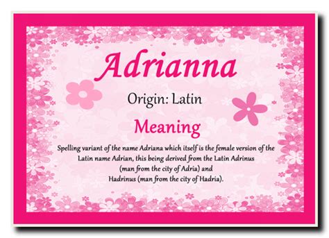what is the meaning of the name adrianna