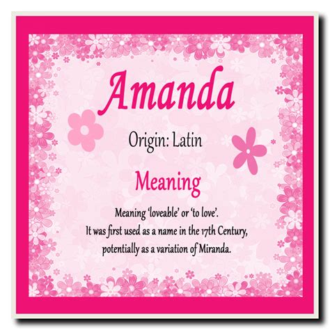 what is the meaning of the name amanda