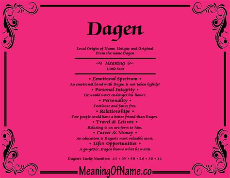 what is the meaning of the name dagen