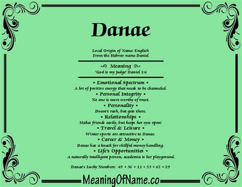 what is the meaning of the name danae