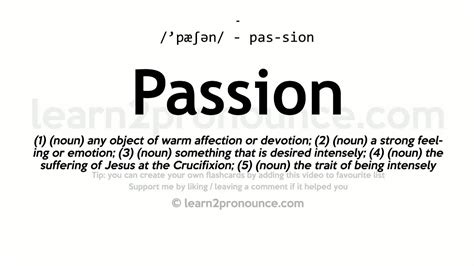 what is the meaning of the word passion