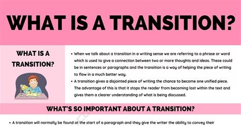 what is the meaning of transition in english