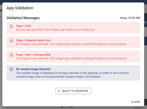 what is the meaning of validation error in pinterest app