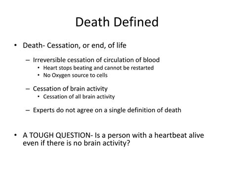 what is the medical definition of death