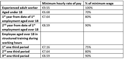 what is the minimum wage in ireland 2023