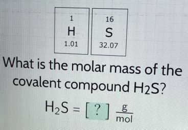 what is the molar mass of the covalent compound h2o2