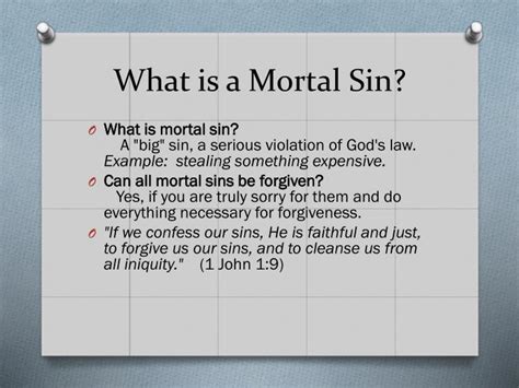 what is the mortal sin
