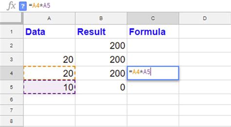 what is the multiplication function in google sheets