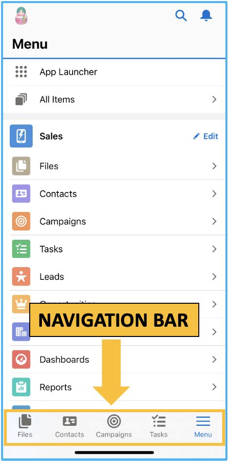 What Is The Navigation Bar In Salesforce