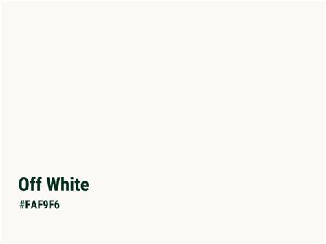 what is the off white color code