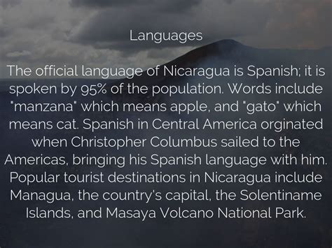 what is the official language of nicaragua