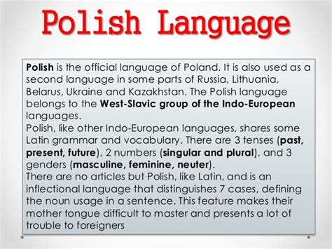 what is the official language of poland