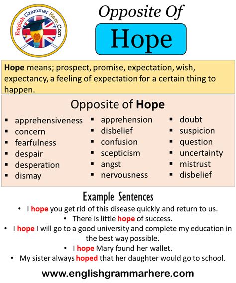 what is the opposite of hope in hindi