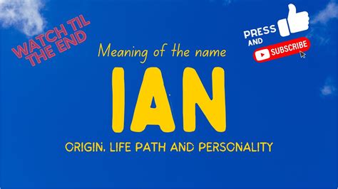 what is the origin of the name ian