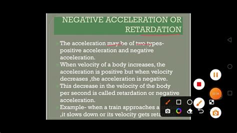 what is the other name of negative acceleration class 9th