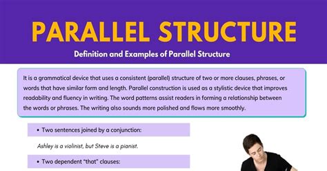 what is the parallel structure in writing