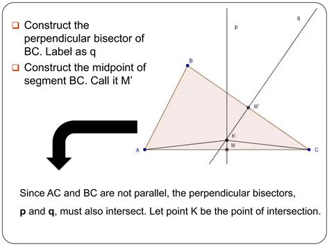 what is the point of concurrency for the three perpendicular bisectors of a triangle