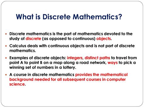 what is the point of discrete math