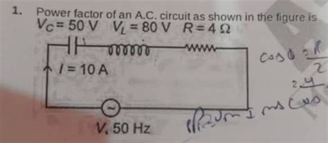 what is the power factor of the circuit shown in the figure
