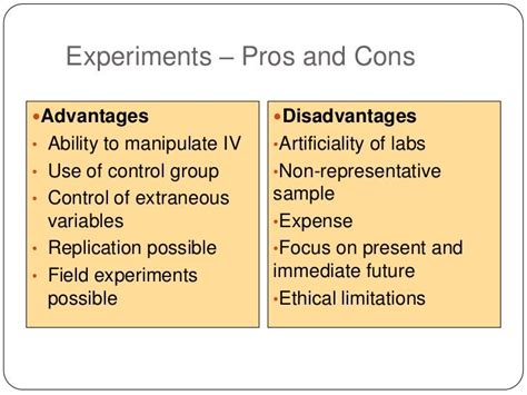 what is the primary disadvantage of the experimentation method