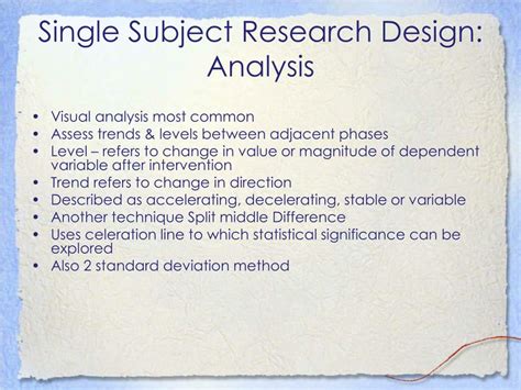 what is the primary method of data analysis in single-subject research