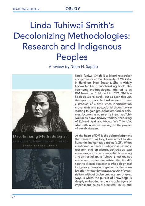 what is the primary objective of decolonizing research methodologies
