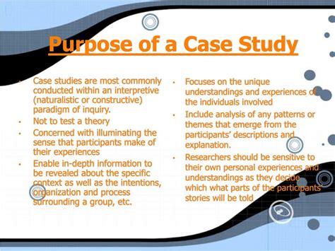 what is the primary purpose of a case study