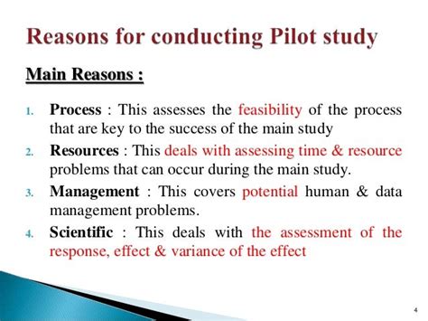 what is the primary purpose of a pilot study in data collection