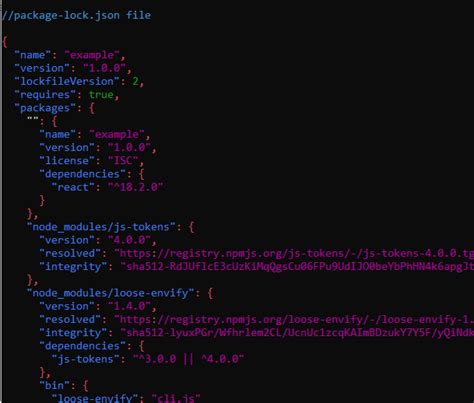 what is the primary use of the package lock json file in a node js project