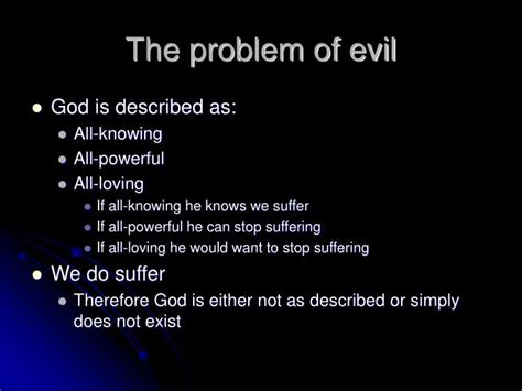 what is the problem of evil and suffering