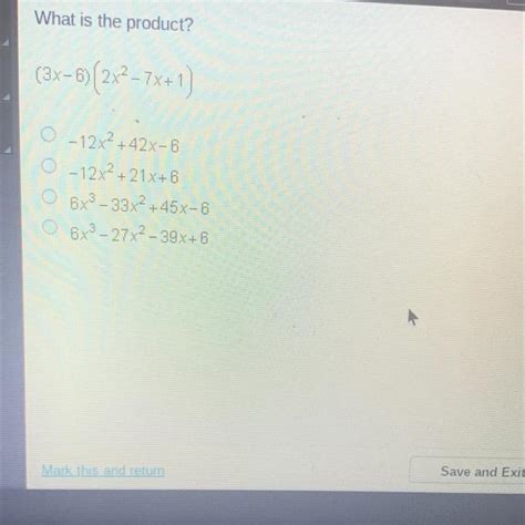 what is the product 3x-6 2x2-7x 1
