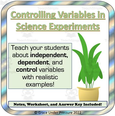 what is the purpose of a controlled variable in a scientific experiment