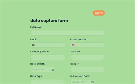 what is the purpose of a data capture form