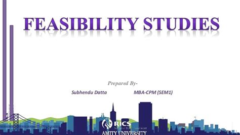 what is the purpose of a feasibility study in civil engineering