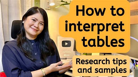 what is the purpose of constructing a table of interpretation in research